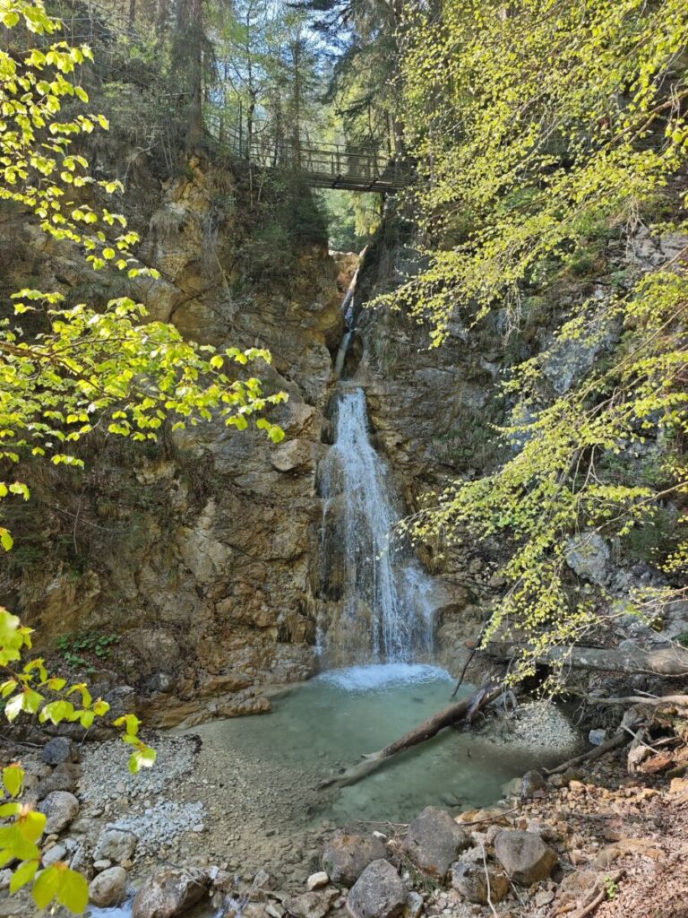 Sehenswerter Wasserfall in der Schleifmühlklamm